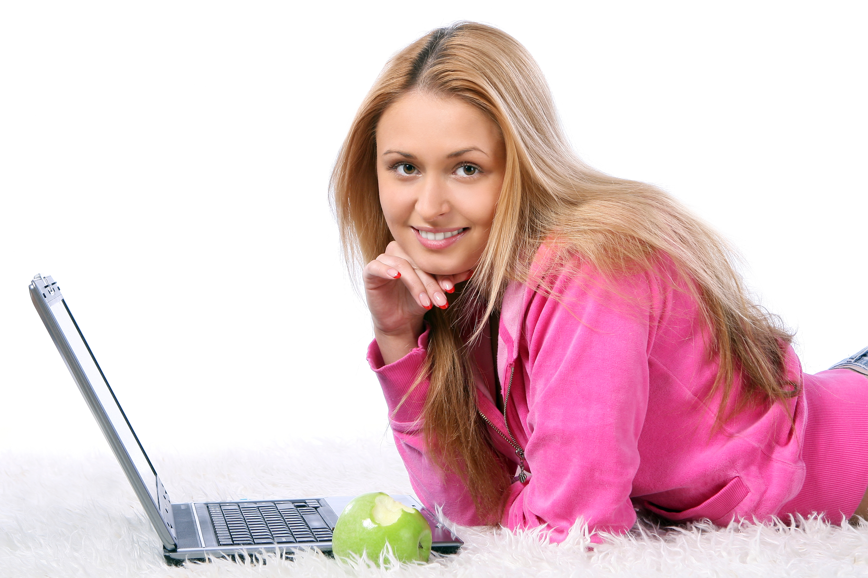 Woman using laptop