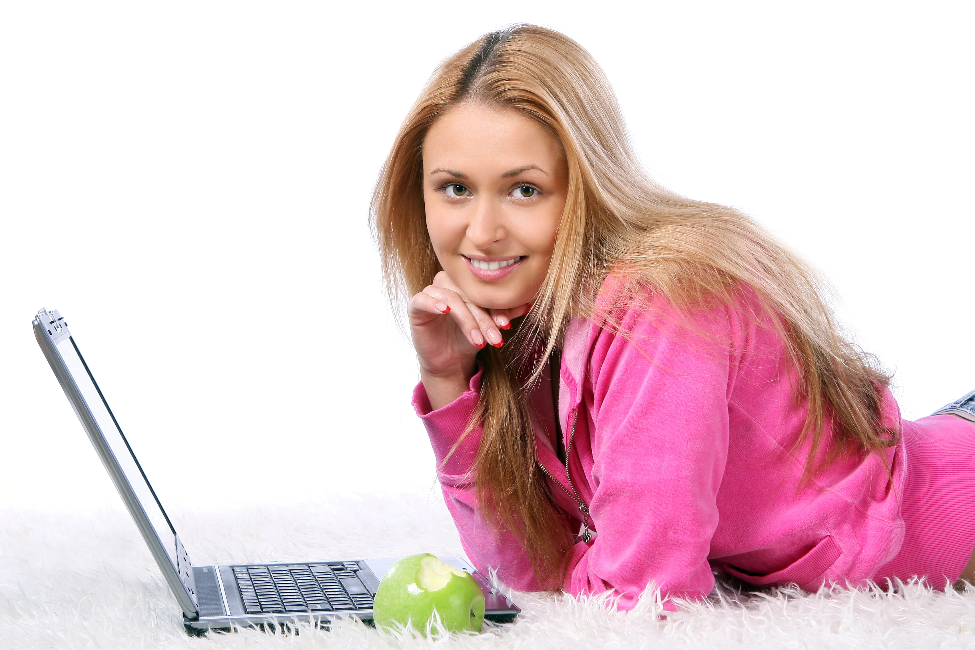 Woman using laptop